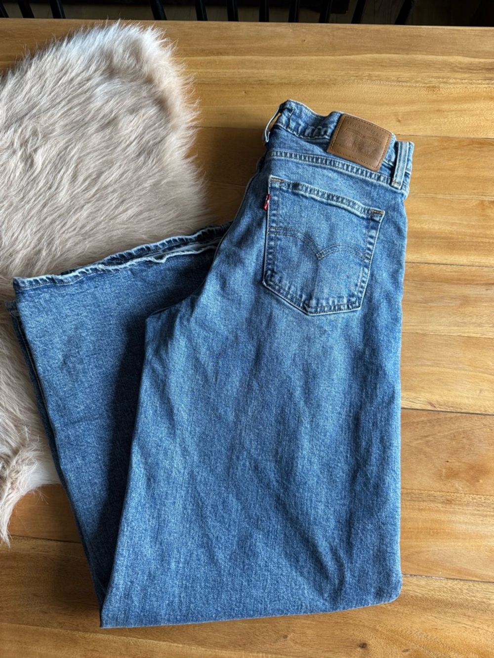 Levi's Medium Blue Baggy Leg Denim Jeans